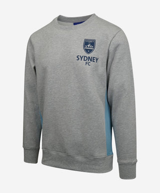 Sydney FC Adults Grey Marle Side Panel Crew