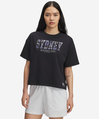 Sydney FC 25/26 UA Womens Jacaranda Tee Black